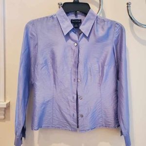 Ann Taylor Blue\Lilac Silk Blouse